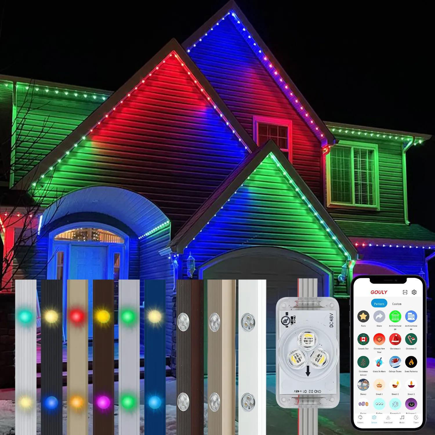 pixel christmas lights